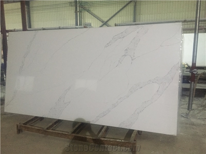 White Calacatta Quartz Countertop Solid Surface Countertop