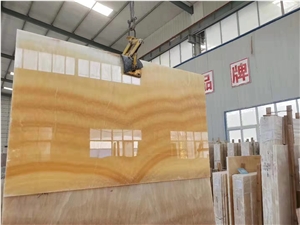 Yellow Gold Onyx Floor Wall Covering Slabs Tiles