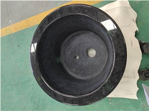 Angkor Black Granite Stone Garden Wash Basin