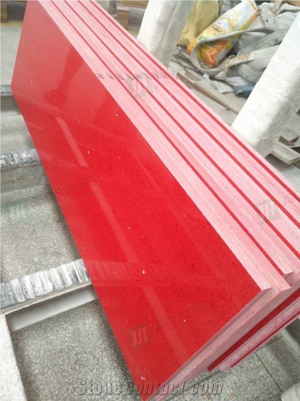 Artificial Crystal Red Quartz Stone