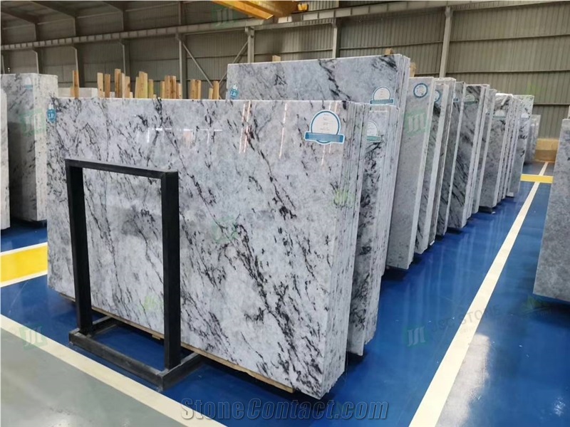 Blue White Crystal Slab Blue Ice Jade Marble
