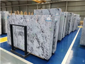 Blue White Crystal Slab Blue Ice Jade Marble