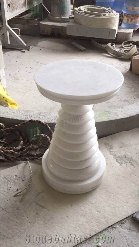 Crystal White Marble Luxury Coffee Table