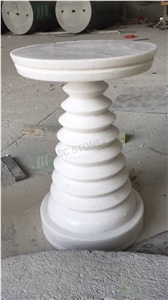 Crystal White Marble Luxury Coffee Table