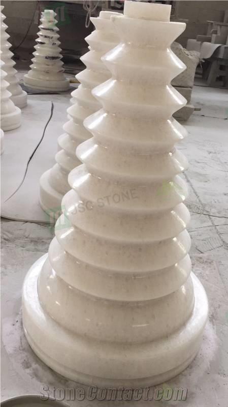 Crystal White Marble Luxury Coffee Table
