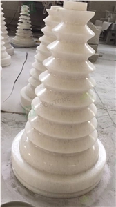 Crystal White Marble Luxury Coffee Table