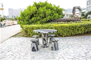 Marble Garden Table Set, Garden Furnitures