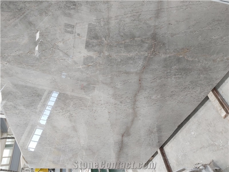 Tundra Silver Grey Marble Slabs