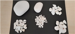 White Marble Tumled Pebbles, Flouray Dolomite Pebbles