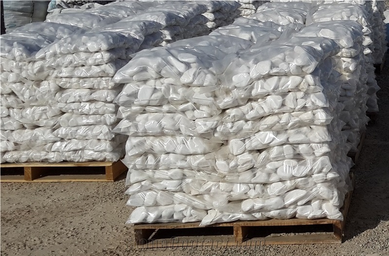 White Marble Tumled Pebbles, Flouray Dolomite Pebbles