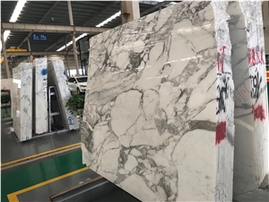 Calcutta Calacatta White Marble for Stairs Project