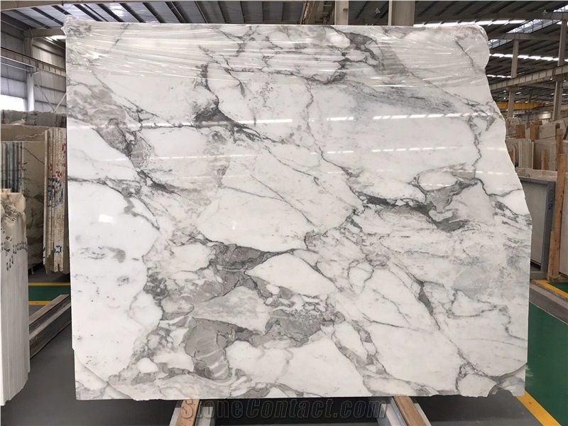 Calcutta Calacatta White Marble for Stairs Project