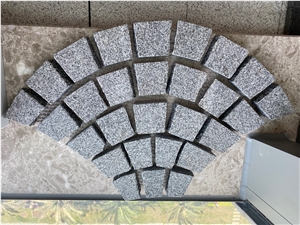 Grey Granite Fan Paver Flagstone Paver Cube Stone