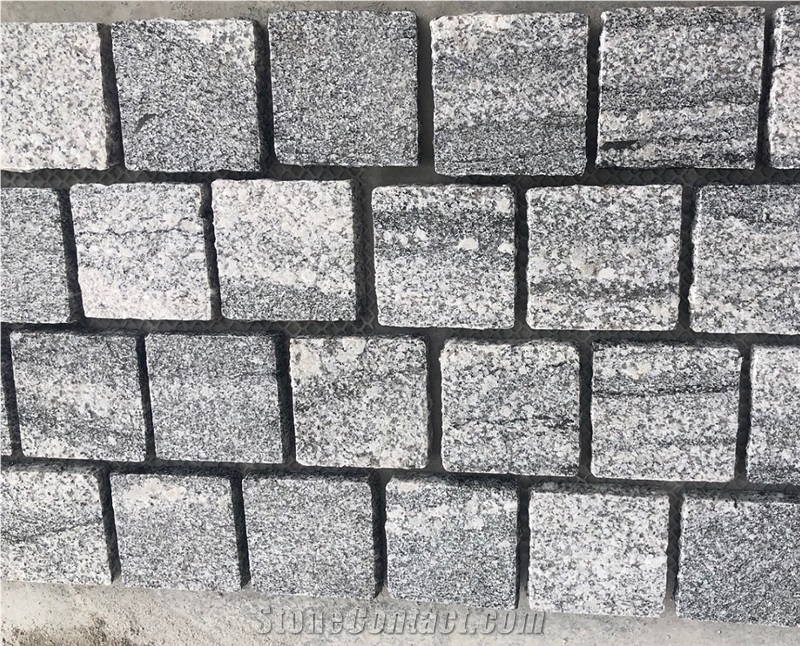 Old Santiago Grey Granite Pavers Cobble Stone