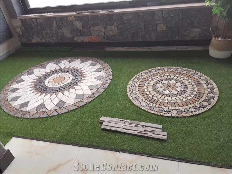 Outdoor Round Culture Stone Mesh Medallion/Pattern