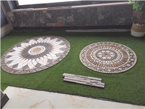 Outdoor Round Culture Stone Mesh Medallion/Pattern