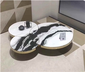 Panda White Marble Stone Table and Chair