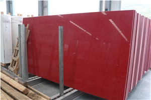 Quartz Engineered Stone & Quartz Red Slabs