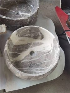 Square/Round Castle Grey-Marble Sink/Wash Basin