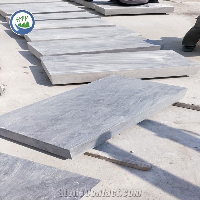 China Blue Limestone Steps,Stair Riser