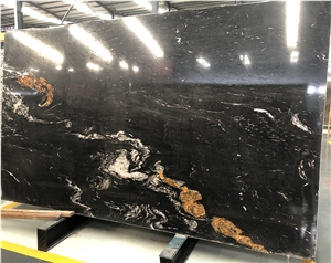Black Cosmic Granite Slabs, 180*130 Cm