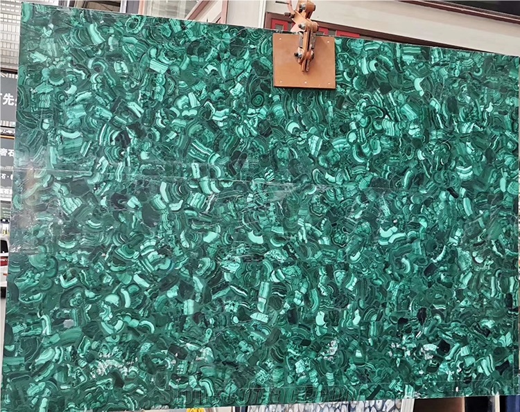 Gemstone Green Malachite Semiprecious Stone Slabs