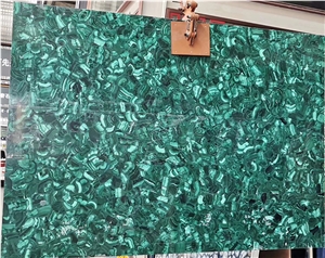 Gemstone Green Malachite Semiprecious Stone Slabs Gemstone Green Malachite Semiprecious Stone Slabs