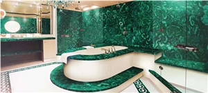 Gemstone Green Malachite Semiprecious Stone Slabs