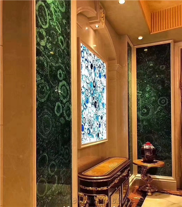 Gemstone Green Malachite Semiprecious Stone Slabs