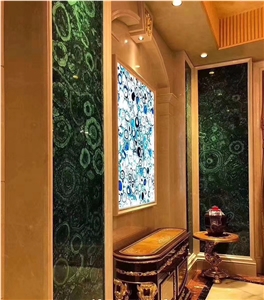 Gemstone Green Malachite Semiprecious Stone Slabs