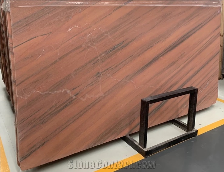 Noisette Fleury Tiles Red Marble Slab