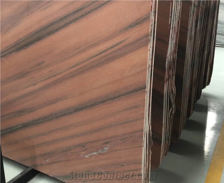 Noisette Fleury Tiles Red Marble Slab