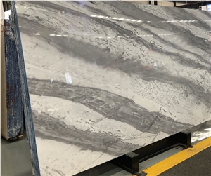Polished China Natural Grey Marble Slabs