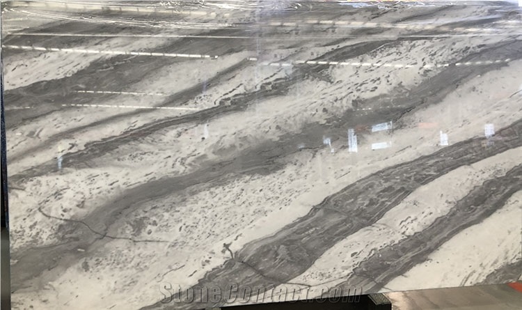 Polished China Natural Grey Marble Slabs