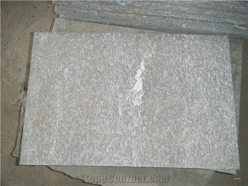 China Jet Mist Snow Grey Granite Flamed Tile