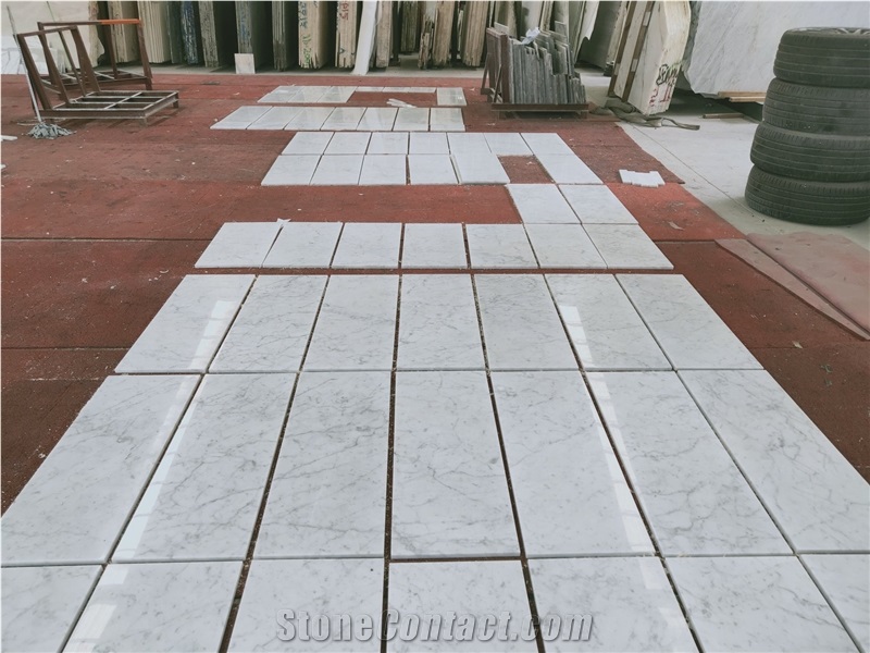 Italy Bianco Carrara Polished Marble Slabs Wall Floor Tiles