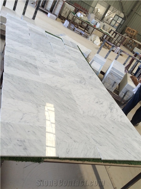 Italy Bianco Carrara Polished Marble Slabs Wall Floor Tiles