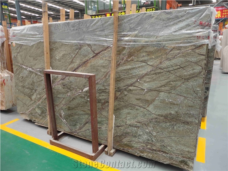 Rainforest Green Slab for Interior Floor Wall Tile