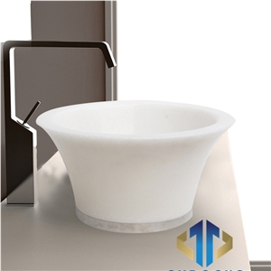 Guangxi White Marble Sink, White Marble Washbasin Guangxi White Marble Sink, White Marble Washbasin