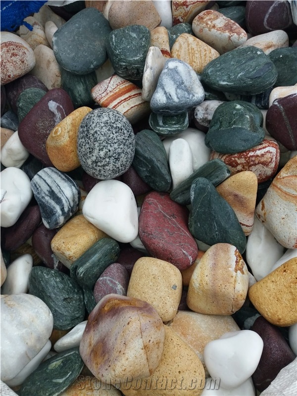 Multicolor Tumbled Pebble Stones,Flouray All Mix River Pebbles