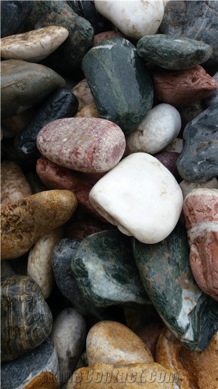 Multicolor Tumbled Pebble Stones,Flouray All Mix River Pebbles