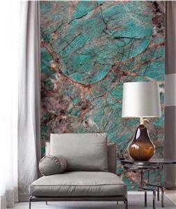 Brazil Amazon Green Quartzite Polished Big Slabs