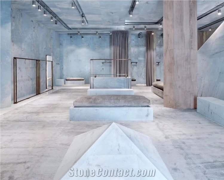 Brazil Blue Polished Marble Tiles