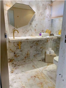 Brazil Glacier White Quartzite Tiles-Polished