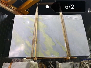 Brazil Luxurious Blue Marble Slabs- Polished
