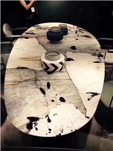 Brazil Pandora White Quartzite Polished Coffeetable Tops