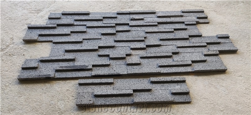 China Hainan Black Basalt Honed Stone Veneer
