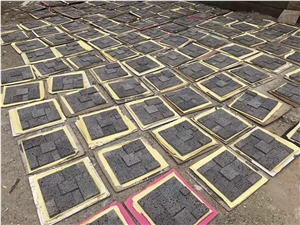 China Hainan Black Basalt Honed Stone Veneer