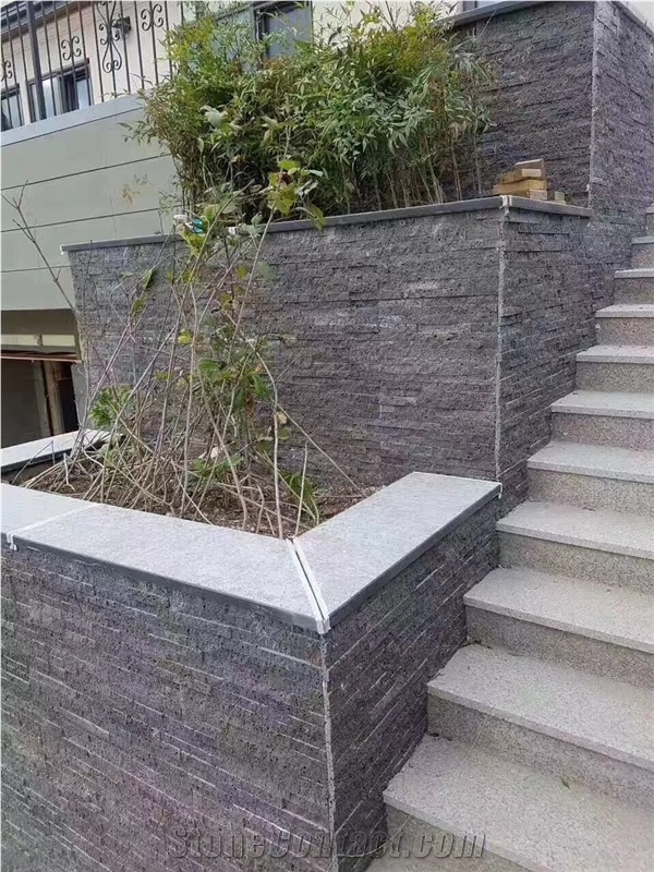 China Hainan Black Basalt Honed Stone Veneer