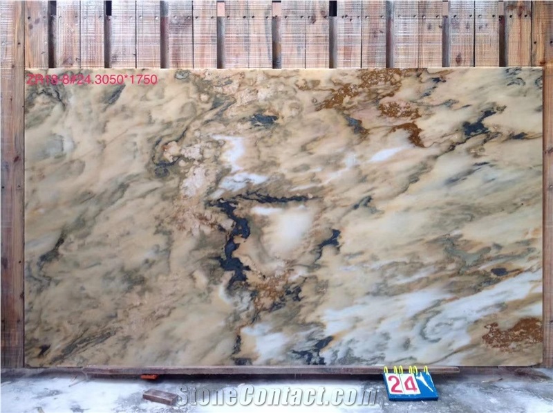 China Landscape Painting Marble Slabs Polished Big